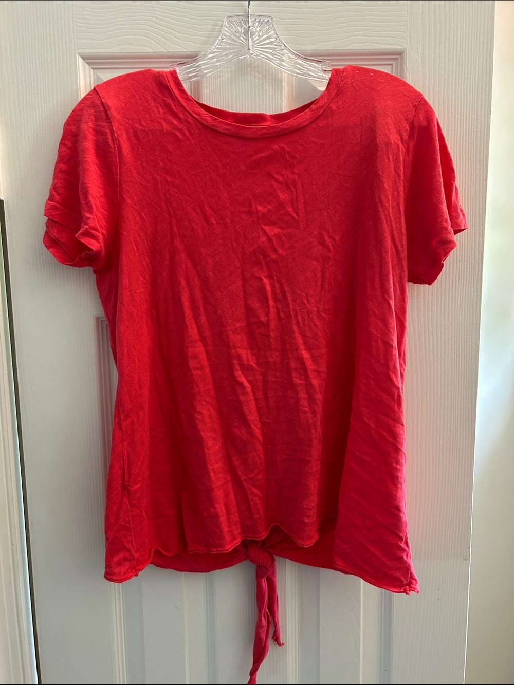 Sundry Pink Short Sleeve Tie Back Open Back Tee Size 1 Small